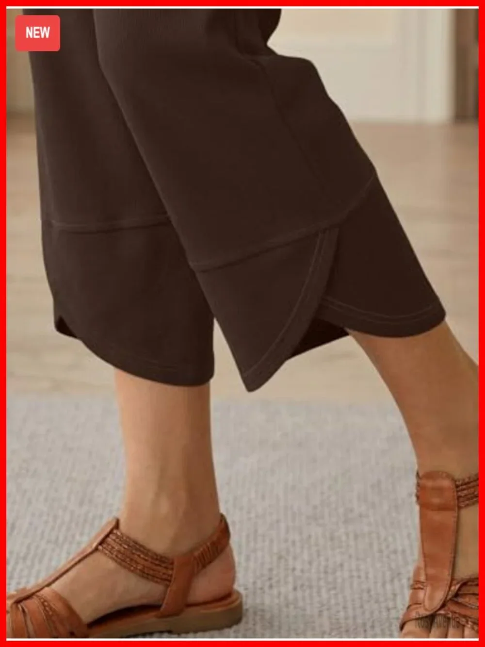 Wide Leg Pants, Soft Cotton Blend with Pockets for Casual Summer